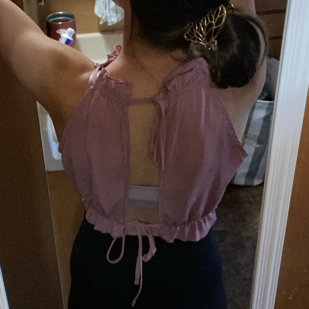 SHEIN Pink backless blouse - Picture 4 of 11